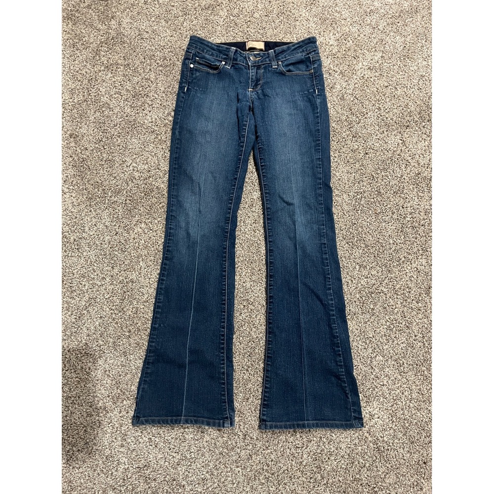 Paige Canyon Boot Jeans Dark Wash Bootcut Denim Size 25